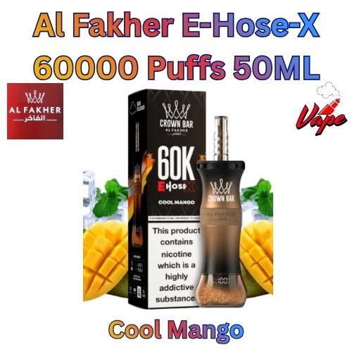 Al Fakher E-Hose-X 60000 Puffs 50ML Cool Mango
