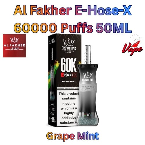 Al Fakher E-Hose-X 60000 Puffs 50ML Grape Mint