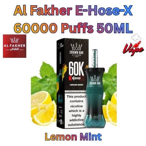 Al Fakher E-Hose-X 60000 Puffs 50ML Lemon Mint
