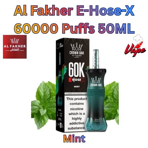 Al Fakher E-Hose-X 60000 Puffs 50ML Mint