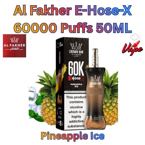 Al Fakher E-Hose-X 60000 Puffs 50ML Pineapple Ice