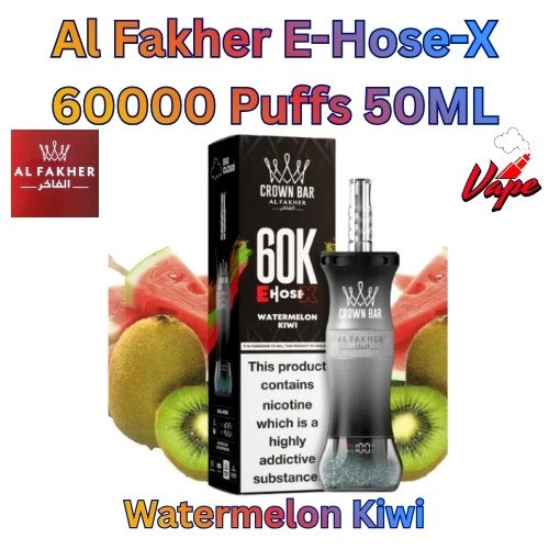 Al Fakher E-Hose-X 60000 Puffs 50ML Watermelon Kiwi
