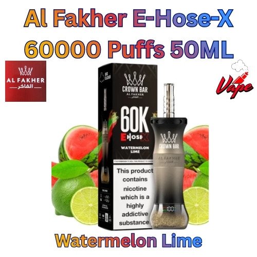 Al Fakher E-Hose-X 60000 Puffs 50ML Watermelon Lime