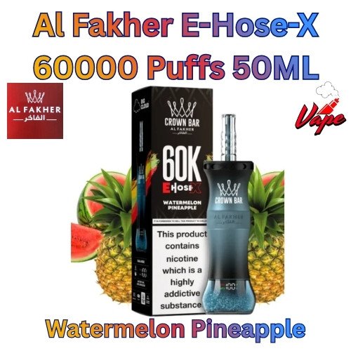 Al Fakher E-Hose-X 60000 Puffs 50ML Watermelon Pineapple