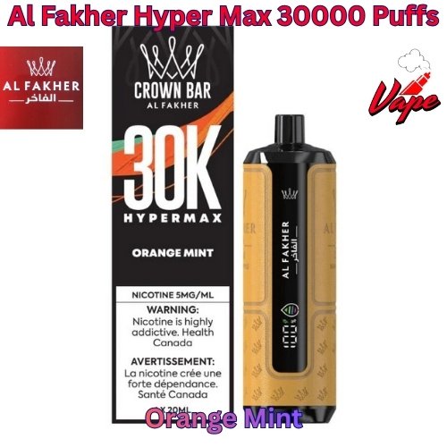 Al Fakher Hyper Max 30000 Puffs Orange Mint