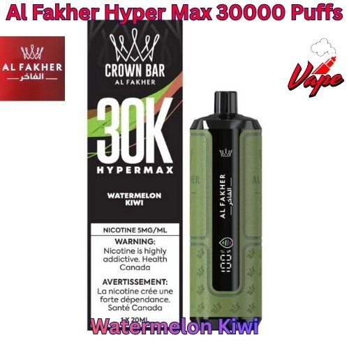 Al Fakher Hyper Max 30000 Puffs Watermelon Kiwi