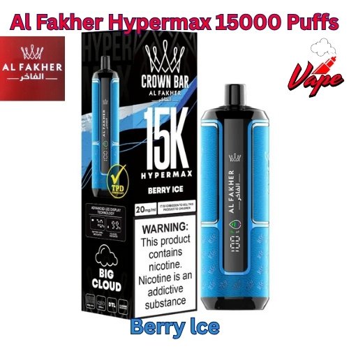 Al Fakher Hypermax 15000 Puffs Berry lce