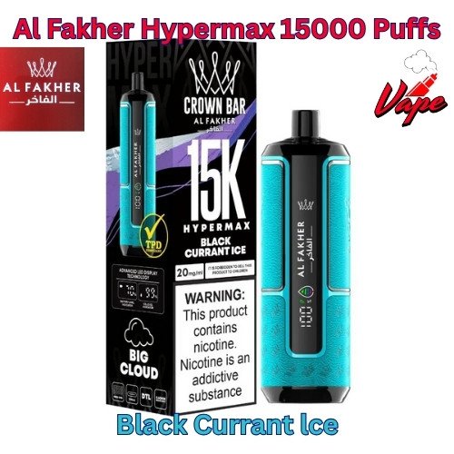 Al Fakher Hypermax 15000 Puffs Black Currant lce