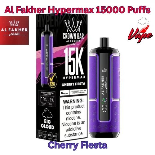 Al Fakher Hypermax 15000 Puffs Cherry Fiesta