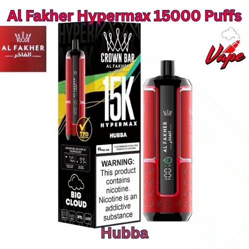Al Fakher Hypermax 15000 Puffs Hubba