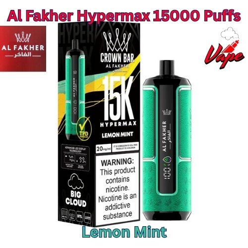 Al Fakher Hypermax 15000 Puffs Lemon Mint