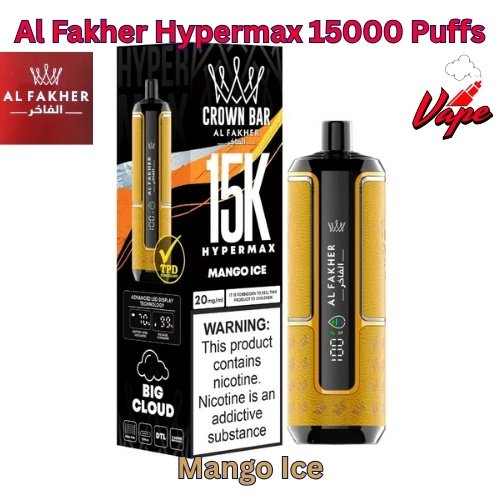 Al Fakher Hypermax 15000 Puffs Mango Ice