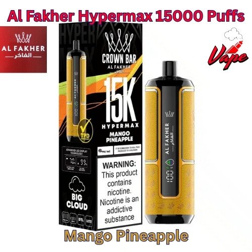 Al Fakher Hypermax 15000 Puffs Mango Pineapple