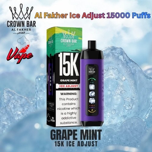 Al Fakher Ice Adjust 15000 Puffs Grape Mint