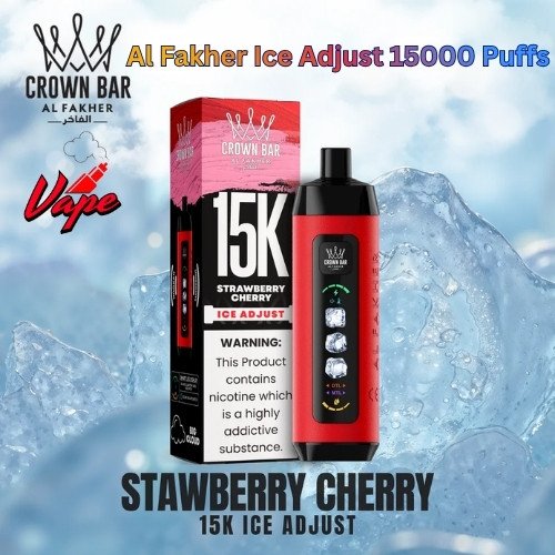 Al Fakher Ice Adjust 15000 Puffs Strawberry Cherry