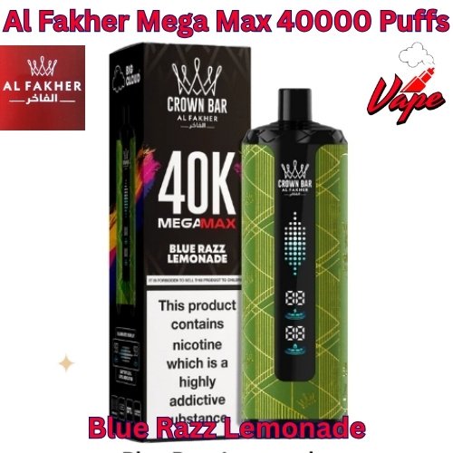 Al Fakher Mega Max 40000 Puffs Blue Razz Lemonade