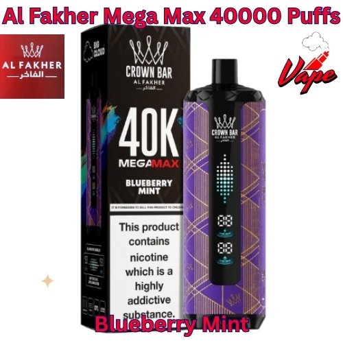 Al Fakher Mega Max 40000 Puffs Blueberry Mint