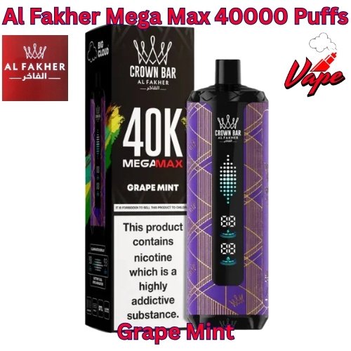 Al Fakher Mega Max 40000 Puffs Grape Mint