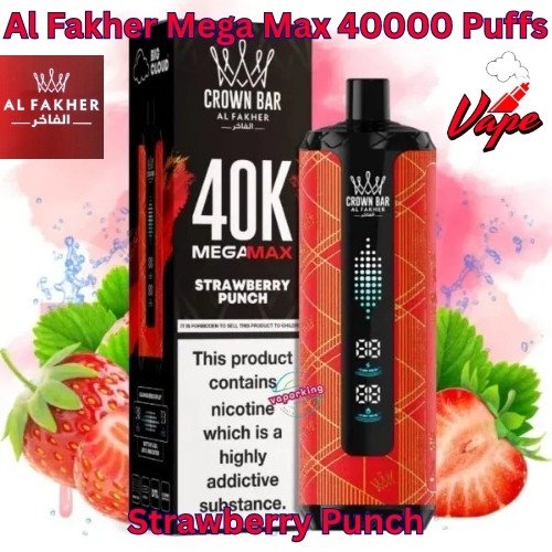Al Fakher Mega Max 40000 Puffs Strawberry Punch