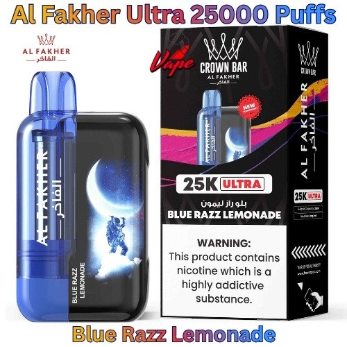 Al Fakher Ultra 25000 Puffs Blue Razz Lemonade