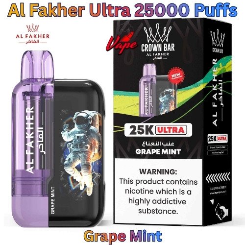 Al Fakher Ultra 25000 Puffs Grape Mint