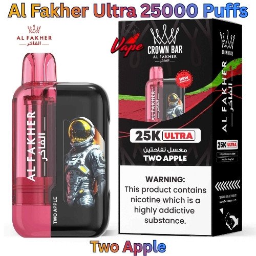 Al Fakher Ultra 25000 Puffs Two Apple