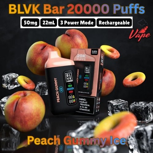 BLVK Bar 20000 Puffs Peach Gummy Ice