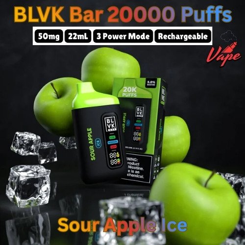 BLVK Bar 20000 Puffs Sour Apple Ice