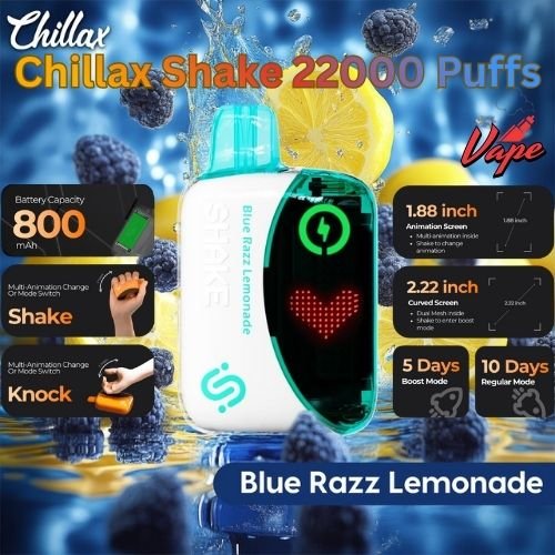 Chillax Shake 22000 Puffs Blue Razz Lemonade