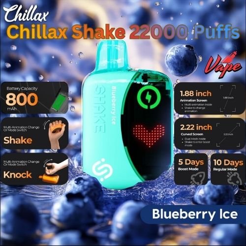 Chillax Shake 22000 Puffs Blueberry lce