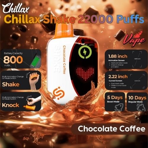 Chillax Shake 22000 Puffs Chocolate Coffee