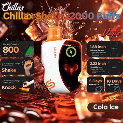 Chillax Shake 22000 Puffs Cola lce