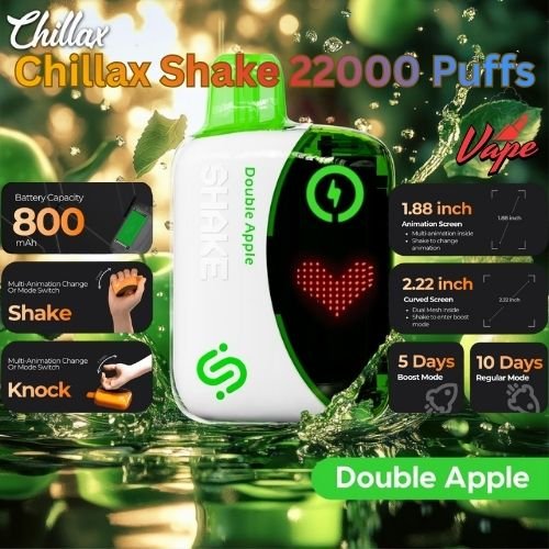 Chillax Shake 22000 Puffs Double Apple