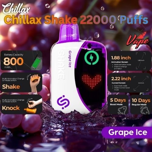 Chillax Shake 22000 Puffs Grape lce
