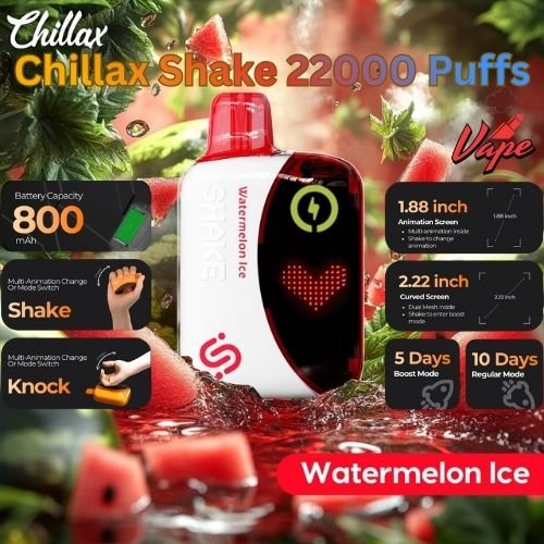 Chillax Shake 22000 Puffs Watermelon lce