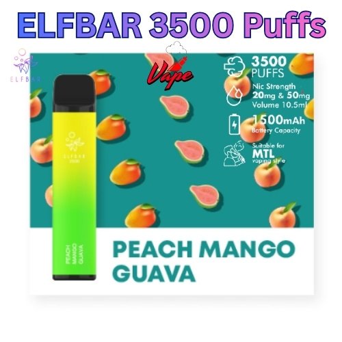 ELFBAR 3500 Puffs Peach Mango Guava
