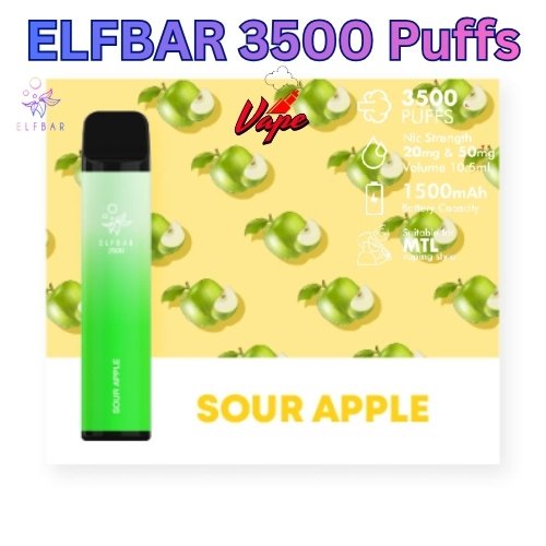 ELFBAR 3500 Puffs Sour Apple