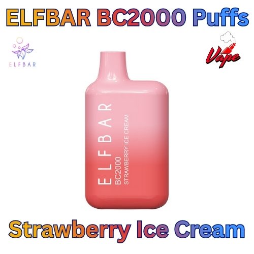 ELFBAR BC2000 Puffs Strawberry Ice Cream