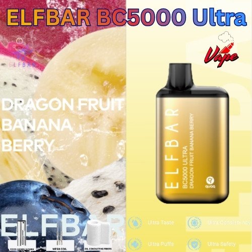 ELFBAR BC5000 Ultra Dragon Fruit Banana Berry