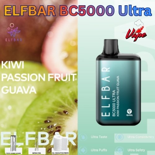 ELFBAR BC5000 Ultra Kiwi Passion Fruit Guava