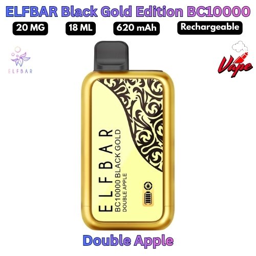 ELFBAR Black Gold Edition BC10000 Puffs Double Apple