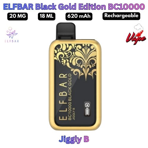 ELFBAR Black Gold Edition BC10000 Puffs Jiggly B