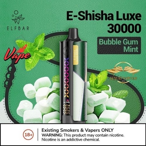 Elfbar E-Shisha Luxe 30000 Puffs Bubble Gum Mint