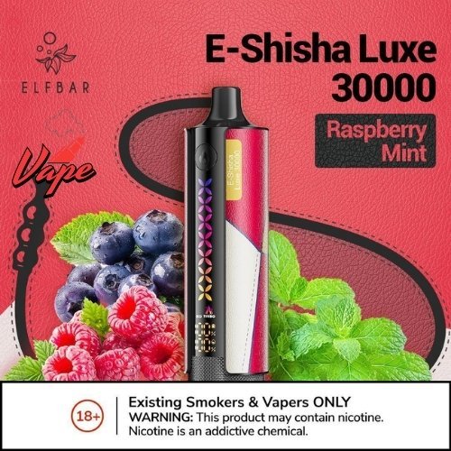 Elfbar E-Shisha Luxe 30000 Puffs Raspberry Mint
