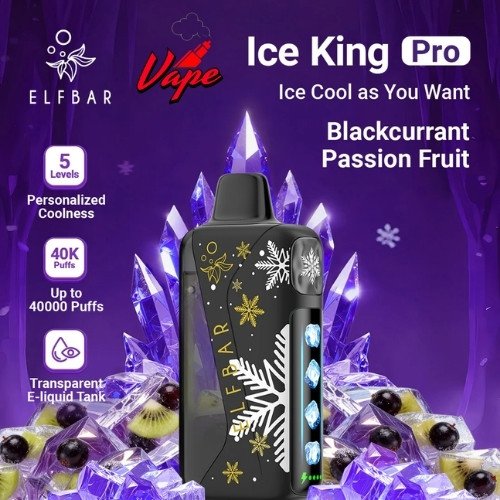 Elfbar Ice King Pro 40000 Puffs Blackcurrant Passion Fruit