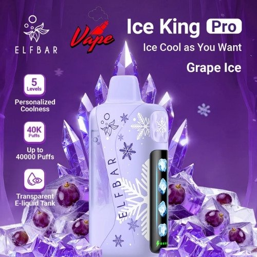 Elfbar Ice King Pro 40000 Puffs Grape Ice