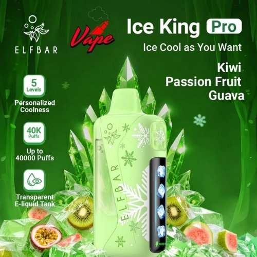 Elfbar Ice King Pro 40000 Puffs Kiwi Passion Fruit Guava