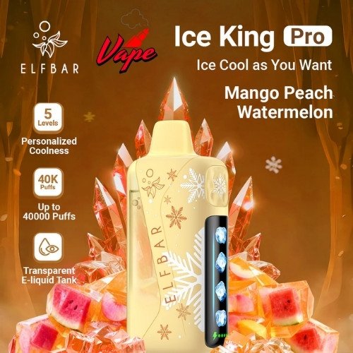 Elfbar Ice King Pro 40000 Puffs Mango Peach Watermelon