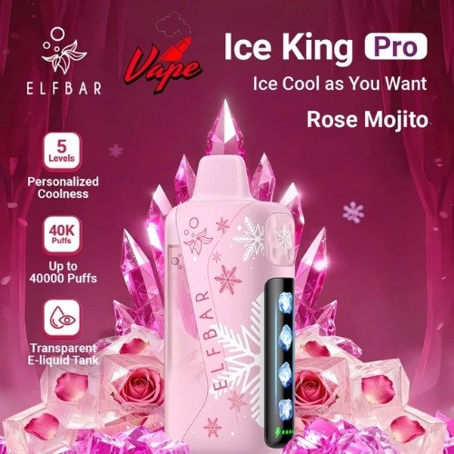 Elfbar Ice King Pro 40000 Puffs Rose Mojito