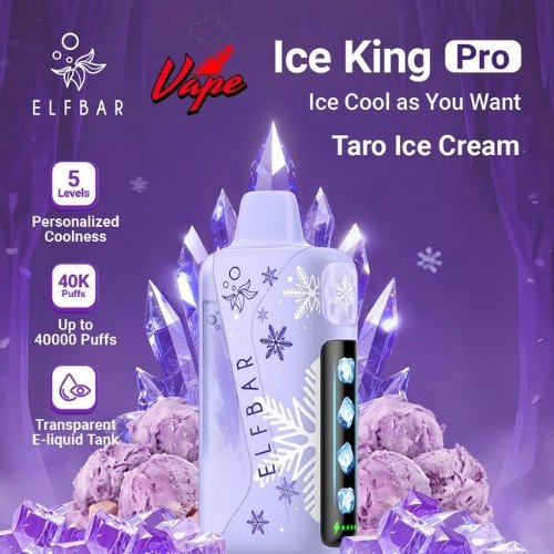 Elfbar Ice King Pro 40000 Puffs Taro Ice Cream